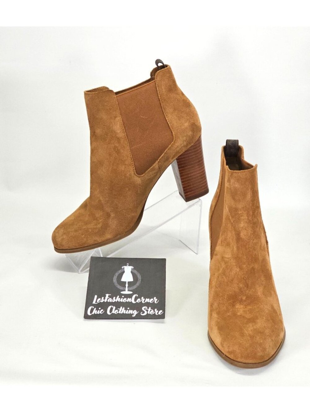 Michael Kors Women's Caramel Leather Lottie Chelsea Bootie Size 11 1835
